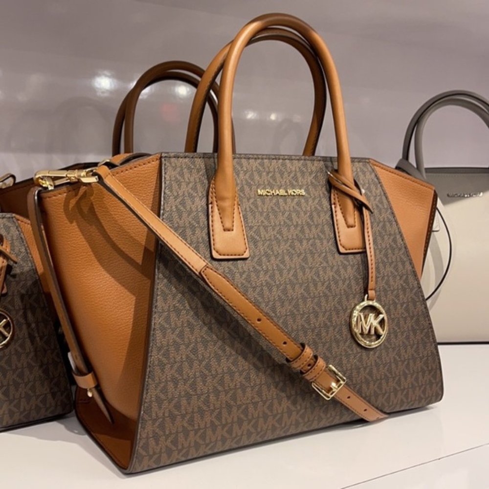 Michael Kors Avril Large Top-Zip Satchel - Picture 5 of 16